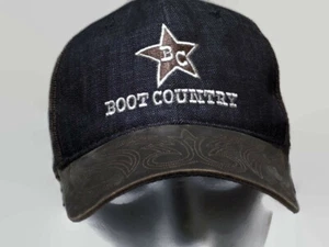 OC Trucker Hat Baseball Cap Boot Country Star Texas Cowboy Hook and Loop Strap - Picture 1 of 6