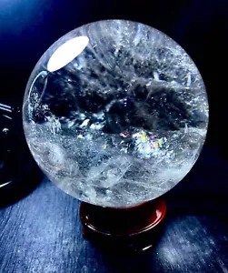 13.3LB Top Natural clear Quartz Sphere Quarzt Crystal Ball reiki healing miner - Picture 1 of 6