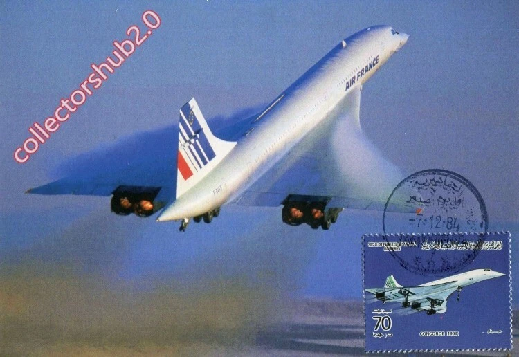LIBYA 1984 Concorde France England UK ICAO Aviation (maximum-card) - Image 1 of 1