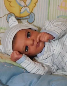 Reborn Preemie baby boy doll Realborn awake boy doll Ready to ship - Picture 1 of 15