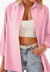 Zontroldy lässiges lockeres langes Oversize Boyfriend Hemd mit Knopfleiste XL - Bild 1 von 5