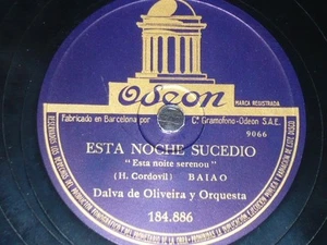 BRAZIL 78 rpm RECORD Odeon DALVA DE OLIVEIRA Palhaço / Esta noite serenou SPAIN - Picture 1 of 2