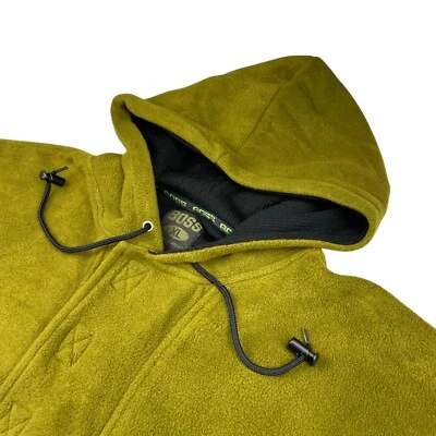 Sudadera con capucha verde de vellón con cremallera 1/4 verde Boss para hombre de colección • XL Foto 1 de 4
