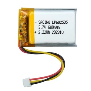602535 3.7V 600 mAh, PCM, JST PH1.5-3P - Bild 1 von 1