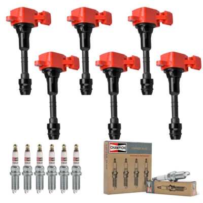 Juego de bobinas de encendido Energy y bujías Champion para Nissan Murano 2007 3,5 L UF349 Foto 1 de 4