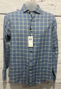 Polo da uomo Ralph Lauren taglia small manica lunga blu a quadretti vestibilità classica $148 - Foto 1 di 7