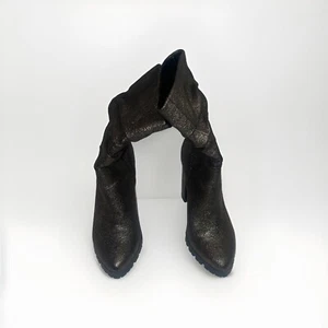 Katy Perry The Raina Slouch Brown Leather Biker Boots Women's Size 6.5 - Picture 1 of 5