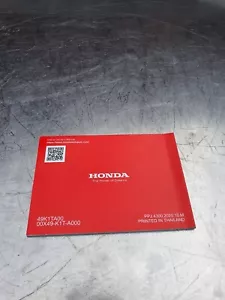 Honda CRF300L User Manual Guide Manual INSTRUCTIEBOEKJE - Picture 1 of 6
