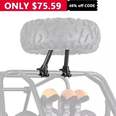 UTV Tire Carrier Mount Spare Tire Holder Bracket Fits 1.5''-2'' Round Roll Cage - Image 1 of 4