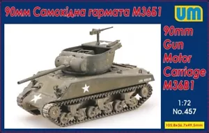 Unimodel 457 - 1/72 Gun motor carriage M36B1, 90mm, scale plastic model kit - Picture 1 of 12