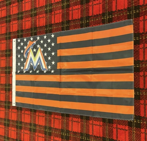 Brand New Miami Marlins flag 3 foot by 5 foot Cover