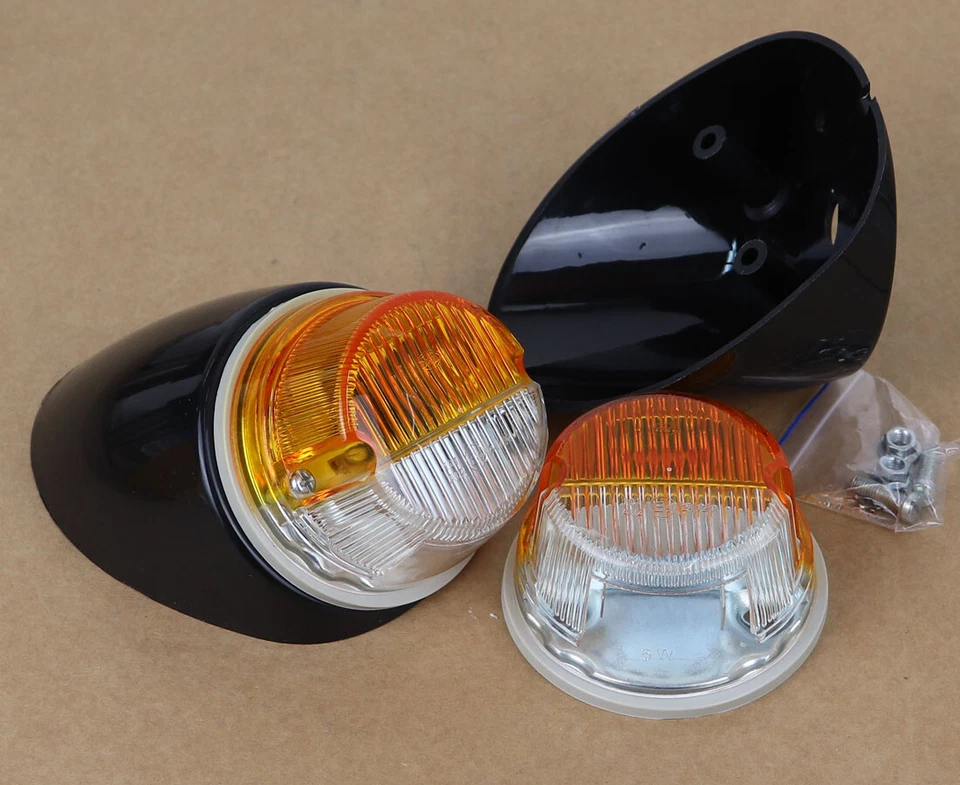 Satz Blink - Positionsleuchten rund mit Halter zB. IHC Traktor Schlepper - Bild 1 von 1