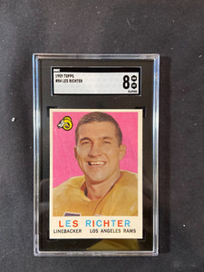Read description--1959 Topps Football #84 Les Richter graded 8