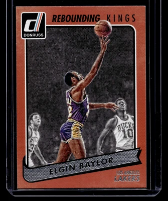 Elgin Baylor Rebounding Kings Insert Donruss 2015-16 Card #27 Los Angeles Lakers Foto 1 de 2
