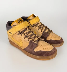 Nike SB Dunk Mid Pro Lewis Marnell 2008 Brown Tan Suede Sneakers US10 Rare - Foto 1 di 8