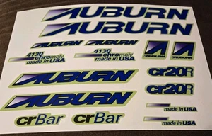 Vintage Auburn BMX Decals Early Red Rocket Style Made In USA - Picture 1 of 5