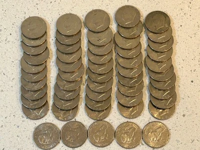 Lote de moedas de dólar Eisenhower 55 ~ 1972 - Ike $1 - Denver e Filadélfia - Lote 4 - Imagem 1 de 4