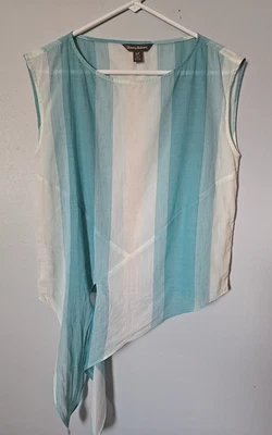 Blusa/top Tommy Bahama tamanho S 100% algodão sem mangas NOVA frente amarrada - Imagem 1 de 4