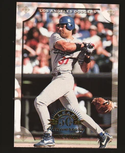 1998 Donruss Leaf Baseball #92 - Mike Piazza - Los Angeles Dodgers 98-593 - Bild 1 von 2