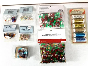 Vorrat an neuen Bastelartikeln zum Basteln, Nähen, Sammelalbum, Erstellen von Ornamenten - Bild 1 von 5