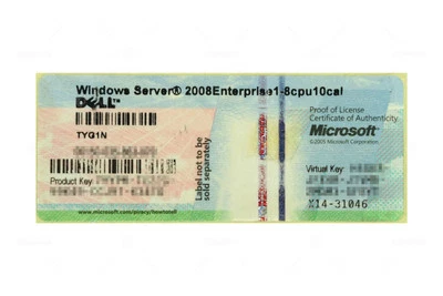 X14-31046-DELL  WINDOWS SERVER 2008 ENTERPRISE 1-8CPU 10CAL - Bild 1 von 4