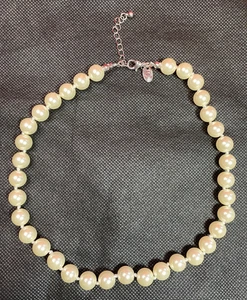 Elegante Charming Charlie 16 pulgadas Collar de perlas de imitación extensor de una sola hebra de 3" - Imagen 1 de 17