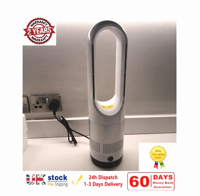 Bladeless Tower Fan Heater Oscillating (Hot & Cold) Timer and Remote Control - Image 1 of 4