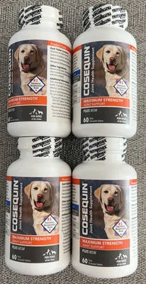 Cosequin Maximum Strength Plus MSM Dogs Chewables 60 Ct Pack of 4 Joint Health - Image 1 of 3
