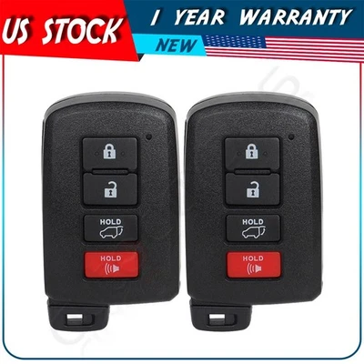 2 Remote Car Key Fob for Toyota RAV4 2013 2014 2015 2016 2017 2018 4 Buttons - Image 1 of 4
