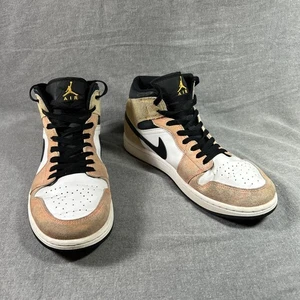 Air Jordan Mens 1 Mid Flight Club Sneaker Pink/ Orange/White Size 10 DX4332-800 - Picture 1 of 10