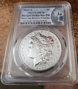 2023 s reverse proof Morgan silver dollar PCGS PR 70 - Picture 1 of 2