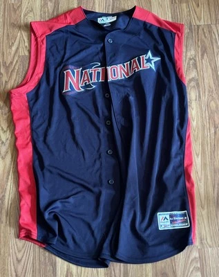 2019 MLB All Star Game National League Baseball Majestic Jersey Vest - Men's 48 - Image 1 of 4