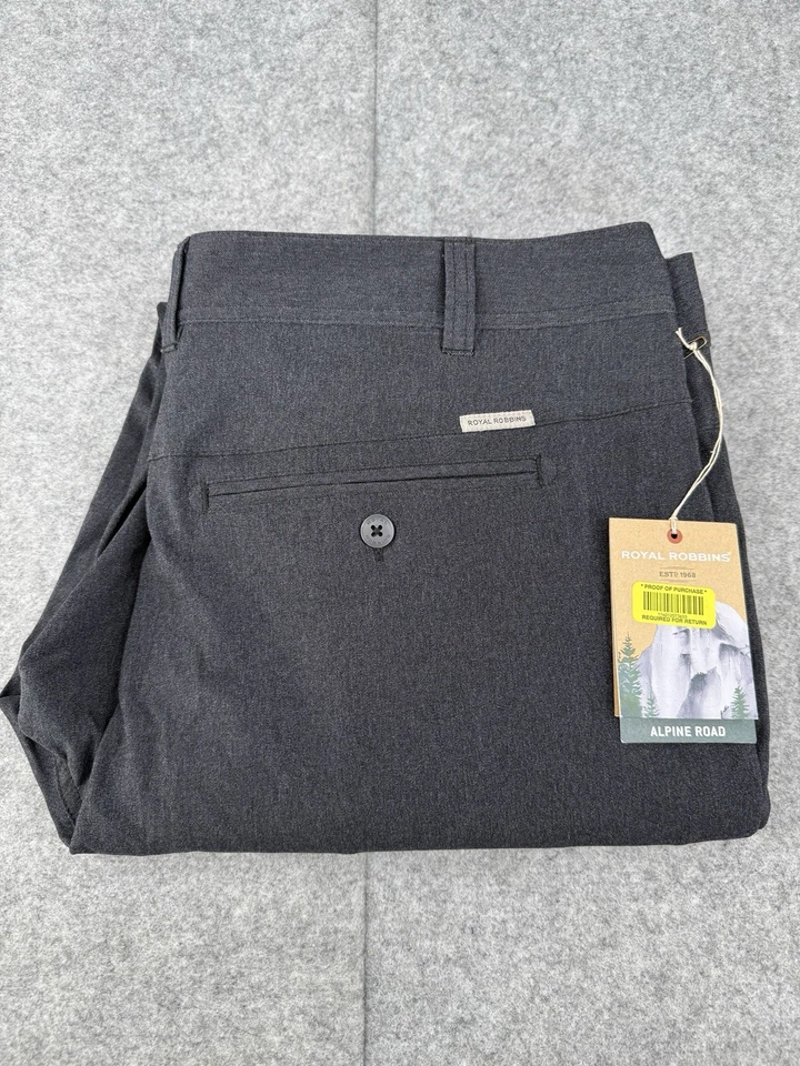 Pantalón de carretera alpino Royal Robbins para mujer carbón 16 ajuste tiro medio secado rápido Foto 1 de 4