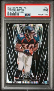 2024 Leaf Metal Black Pulsar #97 Terrell Davis 3/6 PSA 9 1/1 - Bild 1 von 3
