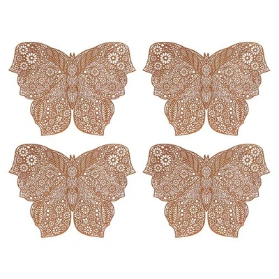 4pcs Stylish Butterfly Placemats PVC Heat Insulation for Dining Settings - Bild 1 von 4