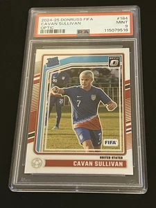 2024-25 PANINI DONRUSS FIFA OPTIC #184 CAVAN SULLIVAN RATED ROOKIE PSA 9 - Picture 1 of 1