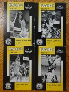 Lot of 4 University of Idaho Vandals 1993-1994 Men's Basketball Sports Cards - Picture 1 of 9