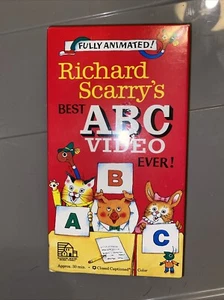NEW Sealed Vintage Richard Scarry’s Best ABC Video Ever (VHS, 1989) Random House - Picture 1 of 9
