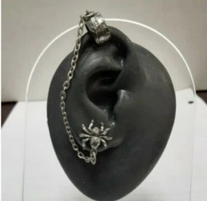 ALCHEMY GOTHIC NIDUS CUFF SPIDER STUD E193 - Picture 1 of 2