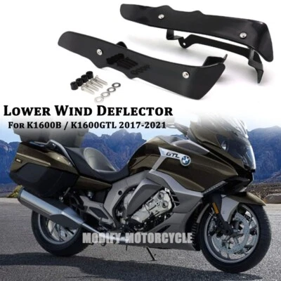 Черный боковой ветровой дефлектор обтекателя для BMW K1600B / K1600GTL 2017-2021 - Изображение 1 из 4