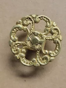 Neu aus altem Lagerbestand Massivmessing 1,375" französische Provinz Blumenschublade Zugschrank Knauf - Bild 1 von 2