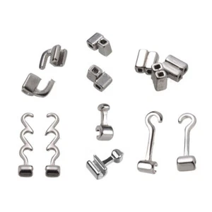 10 Pcs/Pack Dental Ortho Crimpable Hooks Sliding/Spiral Cross/Double Tube Stops - Picture 1 of 88