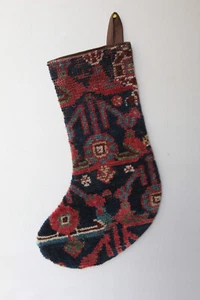 8X18 stocking, Handmade vintage Stocking,Antique rug stocking,Christmas stocking - Picture 1 of 7