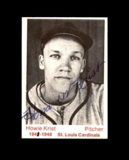 Howie Krist Signed 1975 TCMA Cardinals St. Louis Cardinals Autograph