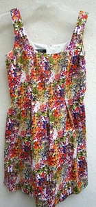 NINE WEST..CUELLO ESCOCÉS..SIN MANGAS..AJUSTE Y LLAMARADA.. VERANO.. VESTIDO.. con PLIEGUES..talla 10 - Imagen 1 de 5
