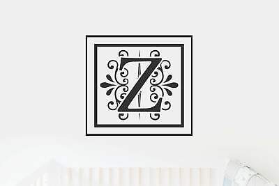 Z Monogram Decal - Sticky Vinyl Sign for Wall...