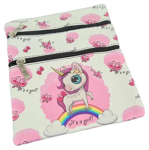 Kinder Handtasche Einhorn Rosa mit Schmetterlinge - Kindertasche Einhorntasche - Bild 1 von 3