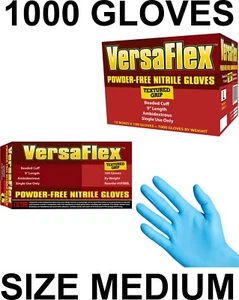 1000 Guanti da Esame in Nitrile Blu, Senza Polvere, (Lattice Non Vinile) Taglia M MEDIA - Foto 1 di 2