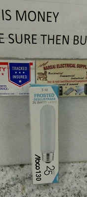 ABCO130  T10 LAMP INSIDE FROSTED 25W 130V  STANDARD BASE 03897(L6LOBBY - Image 1 of 4