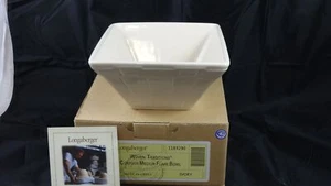 Longaberger Erbstück Elfenbein Keramik Medium Kontur Flare Schale #3189290-NEU - Bild 1 von 8